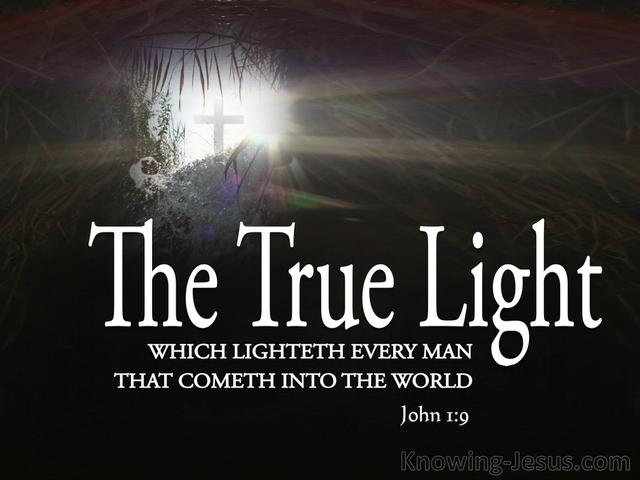 John 1:9 Jesus The True Light (black)